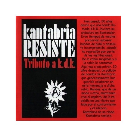 Kantabria resiste - Tributo a KDK recopilatorio" CD"