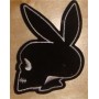 calavera playboy negro parche bordado