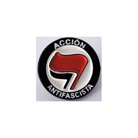 accion antifascista pin