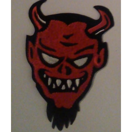 Demonio parche bordado