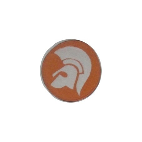 LOGO SHARP FONDO NARANJA parche bordado