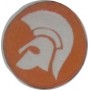 LOGO SHARP FONDO NARANJA parche bordado