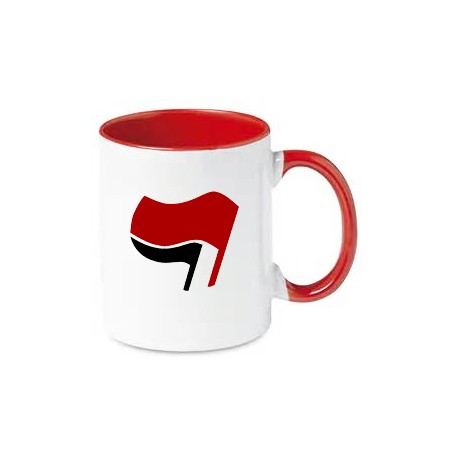 bandera antifascista taza