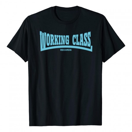 WORKING CLASS camiseta negra logo azul
