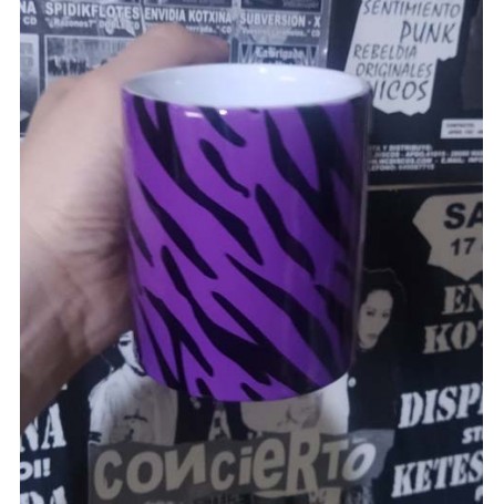 Estampado morado negro mod 417 taza