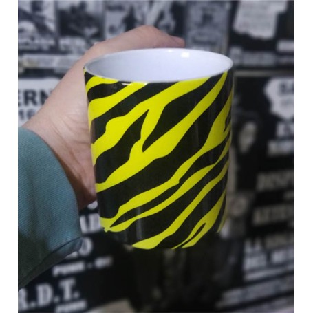 Estampado amarillo negro color taza