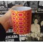 Estampado retro mod color taza rebajada