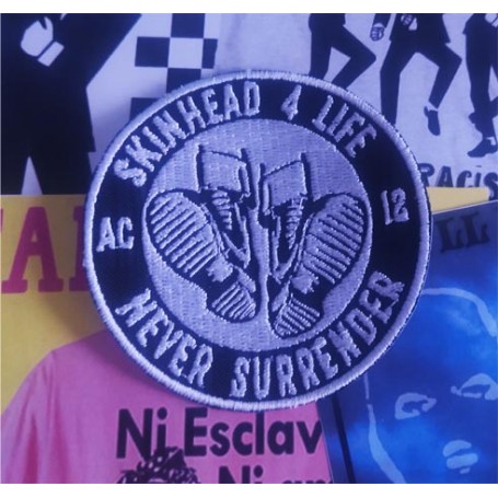 skinhead 4 life parche bordado
