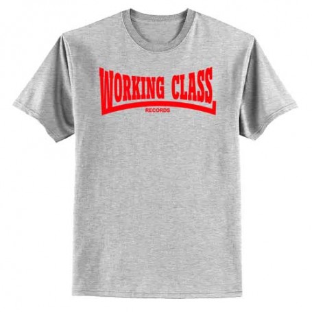 WORKING CLASS RECORDS gris jaspeado camiseta chico