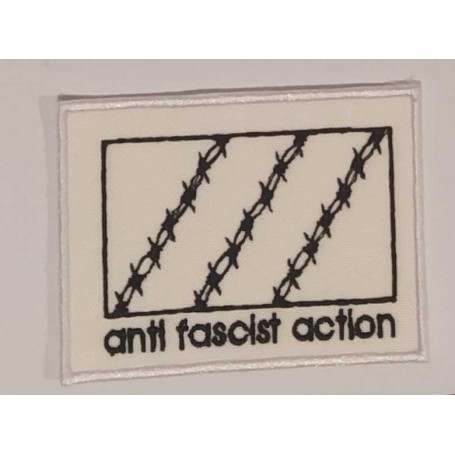 anti fascist action parche bordado