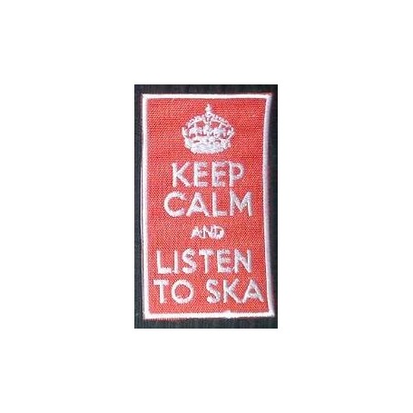 keep calm ang liste to ska parche bordado