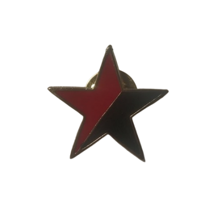 Estrella rojinegra pin