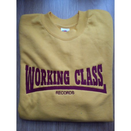 working class records sudadera amarilla sin capucha