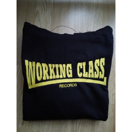 working class records sudadera negra con capucha