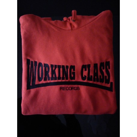 working class records sudadera rojo con capucha