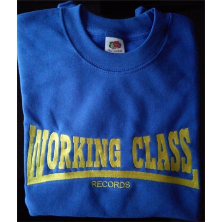working class records sudadera azul real sin capucha