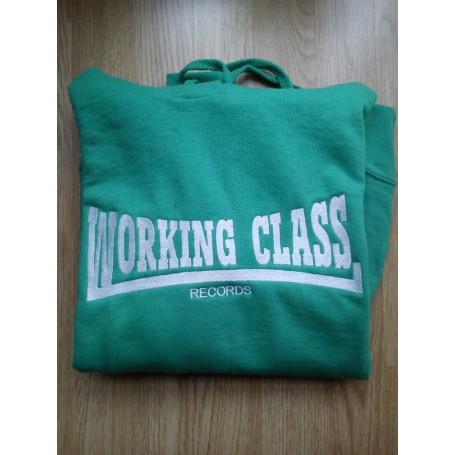 working class records sudadera verde kelly con capucha chica