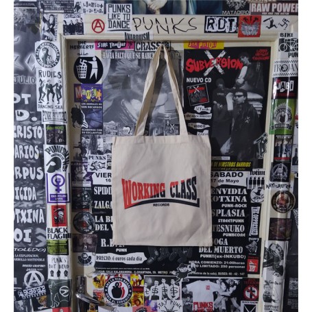 Working Class Records bolso logo rojinegro