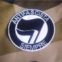 antifascista siempre parche bordado