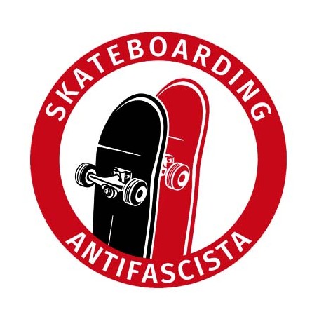 skateboarding antifascista chapa