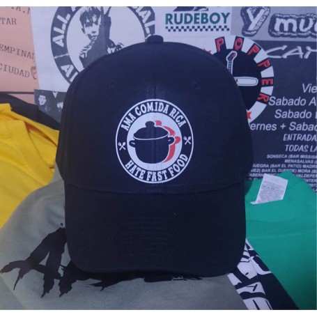 Ama comida rica, hate fast food gorra REBAJADA