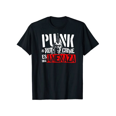 Punk es una amenaza nazis camiseta chico REBAJADA