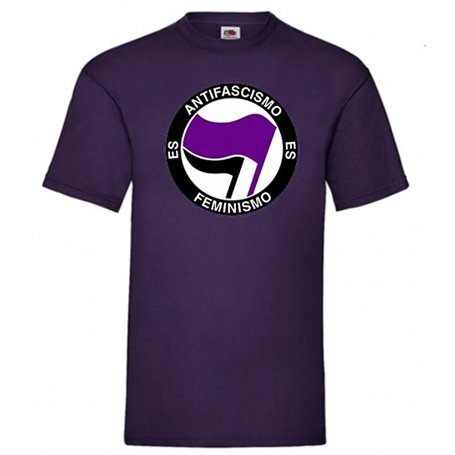 Antifascismo es feminismo camiseta CHICO rebajada