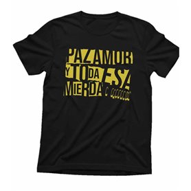 Paz, amor y toda esa mierda camiseta chico REBAJADA