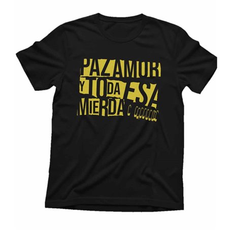 Paz, amor y toda esa mierda camiseta chico REBAJADA