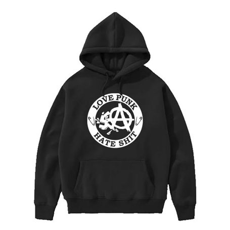Love punk hate shit sudadera con capucha chico REBAJADA