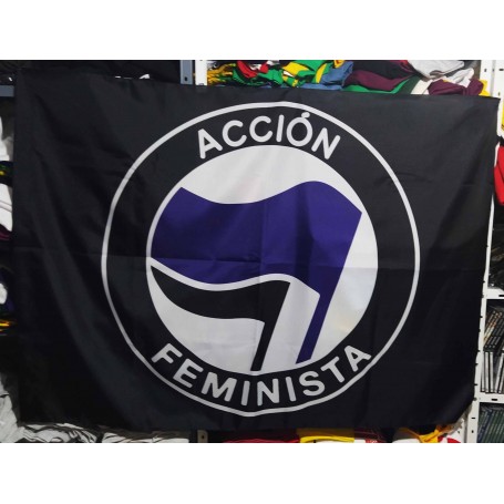 acción feminista bandera