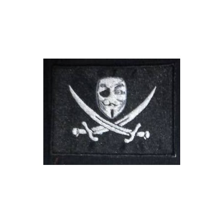 anonymous pirata parche bordado