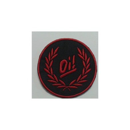 OI LAUREL ROJO parche bordado