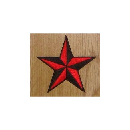 ESTRELLA ROJINEGRA parche bordado