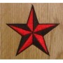 ESTRELLA ROJINEGRA parche bordado