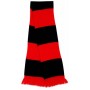 bufanda casual retro futbolera roja y negra