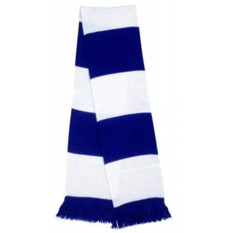 bufanda casual retro futbolera azul y blanca