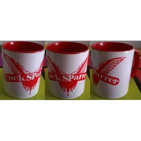 cock sparrer mod 15 fondo rojo taza