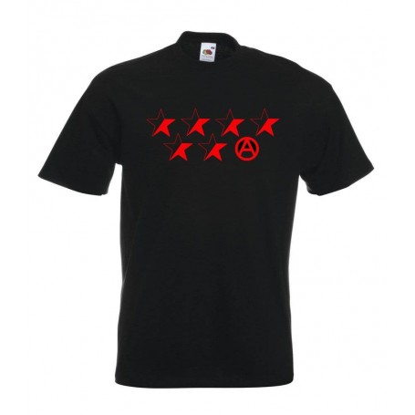 madrid anarquista camiseta negra estrella rojinegra