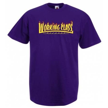Working Class Records llamas camiseta morada