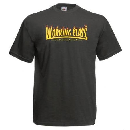 Working Class Records llamas camiseta grafito