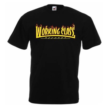Working Class Records llamas camiseta negra