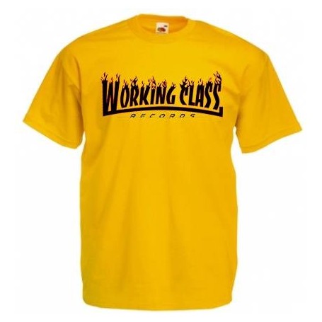 Working Class Records llamas camiseta amarilla