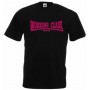 Working Class Records camiseta negra rosa