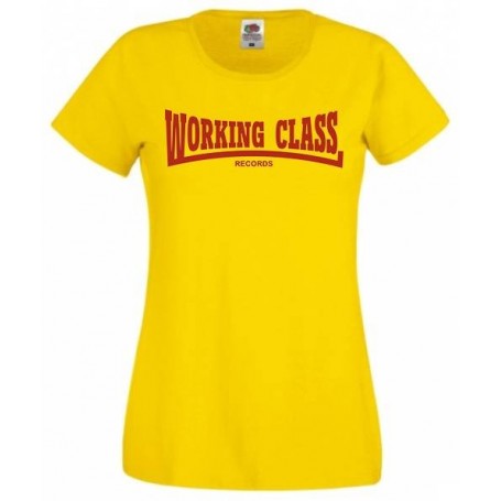 Working Class Records camiseta amarilla chica
