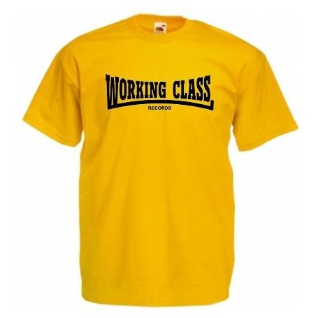 Working Class Records camiseta amarillo negro