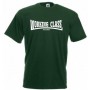 Working Class Records camiseta verde botella blanco