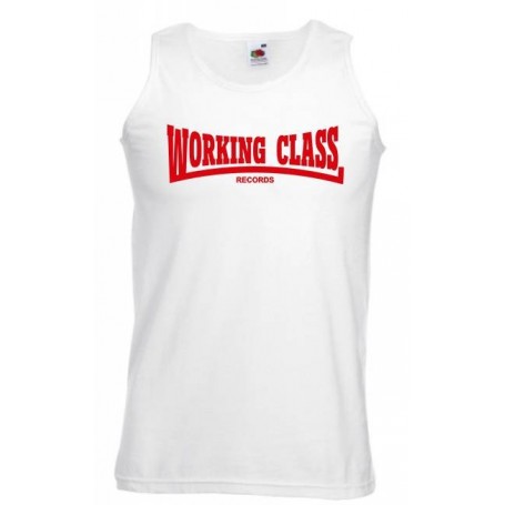 Working Class camiseta blanco rojo tirantes