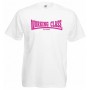 Working Class Records camiseta blanca rosa