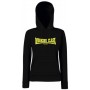 Working class records sudadera negra amarillo con capucha chica